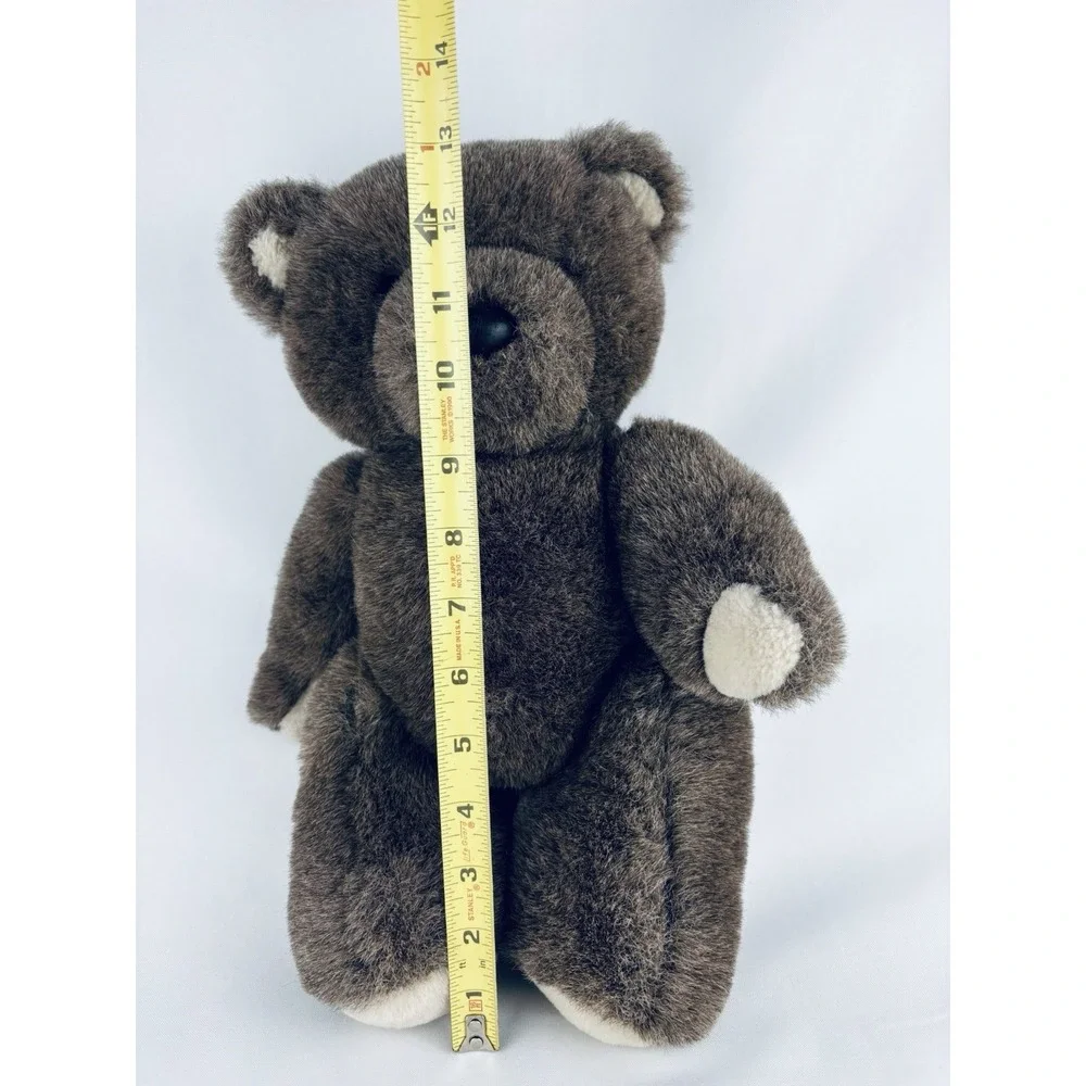 1986‎ Vintage Dakin Jointed Teddy Bear Brown Plush Furry Soft Stuffed Animal